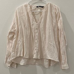 Zara Button Down Top Size Small
